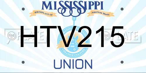 HTV215 Mississippi License Plate