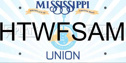 HTWFSAM Mississippi License Plate