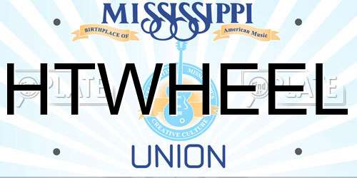 HTWHEEL Mississippi License Plate