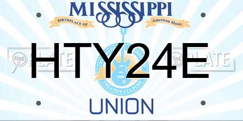 HTY24E Mississippi License Plate