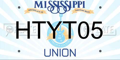HTYT05 Mississippi License Plate