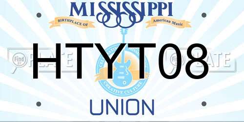 HTYT08 Mississippi License Plate