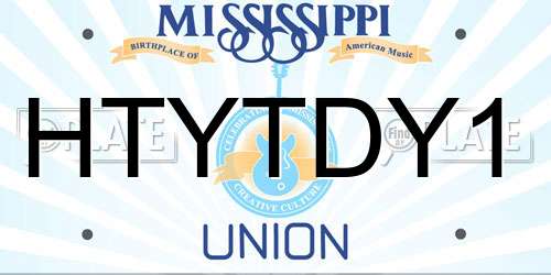 HTYTDY1 Mississippi License Plate