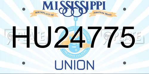 HU24775 Mississippi License Plate