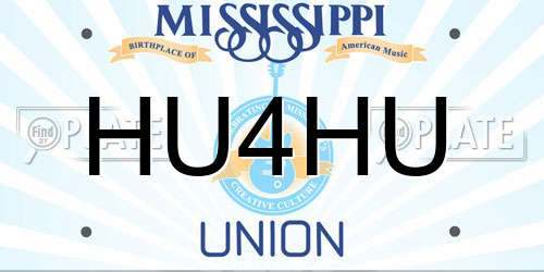 HU4HU Mississippi License Plate