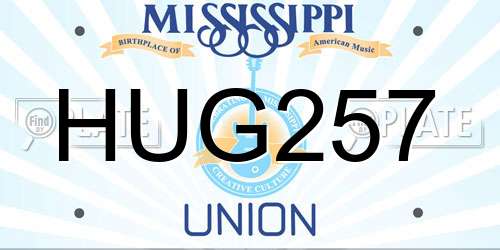 HUG257 Mississippi License Plate