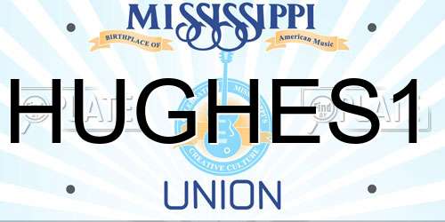 HUGHES1 Mississippi License Plate