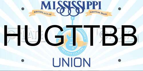 HUGTTBB Mississippi License Plate