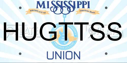HUGTTSS Mississippi License Plate