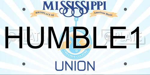 HUMBLE1 Mississippi License Plate
