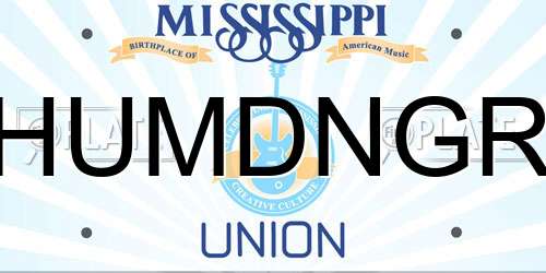 HUMDNGR Mississippi License Plate