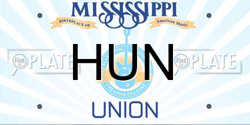 HUN Mississippi License Plate