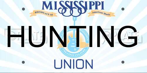 HUNTING Mississippi License Plate