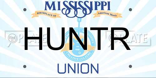 HUNTR Mississippi License Plate