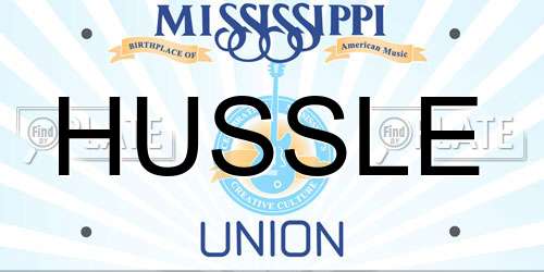 HUSSLE Mississippi License Plate
