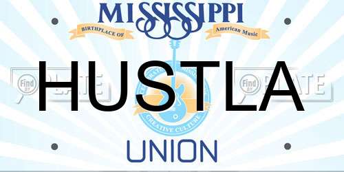 HUSTLA Mississippi License Plate