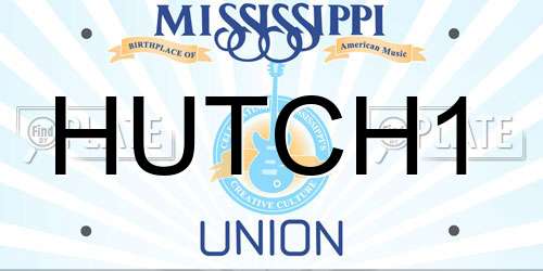 HUTCH1 Mississippi License Plate