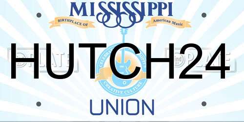 HUTCH24 Mississippi License Plate