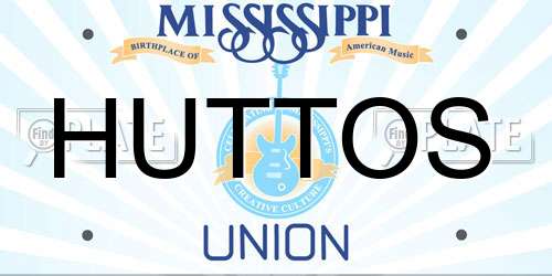 HUTTOS Mississippi License Plate
