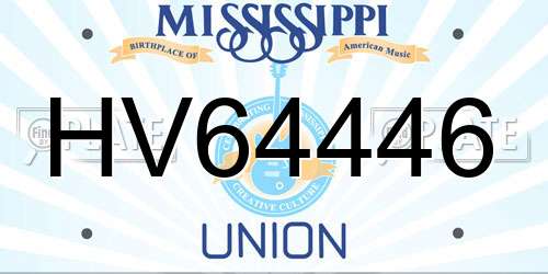 HV64446 Mississippi License Plate