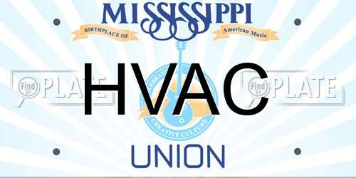 HVAC Mississippi License Plate