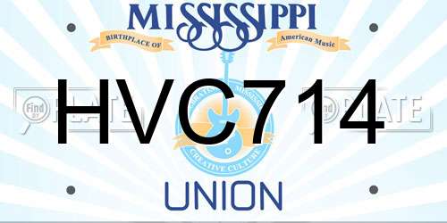 HVC714 Mississippi License Plate