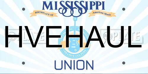 HVEHAUL Mississippi License Plate