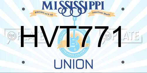 HVT771 Mississippi License Plate