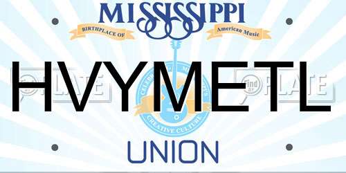 HVYMETL Mississippi License Plate