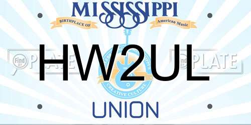 HW2UL Mississippi License Plate