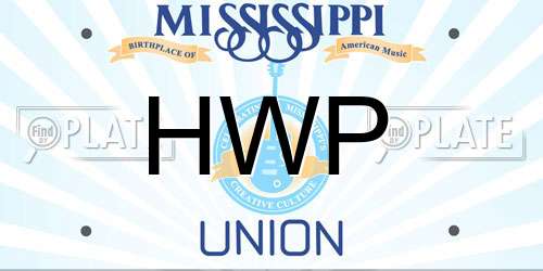 HWP Mississippi License Plate