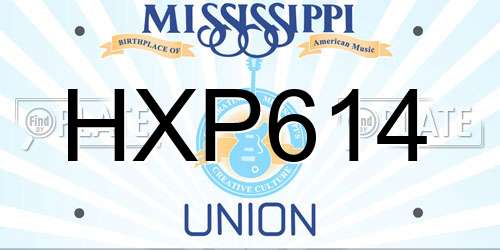 HXP614 Mississippi License Plate
