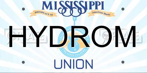 HYDROM Mississippi License Plate