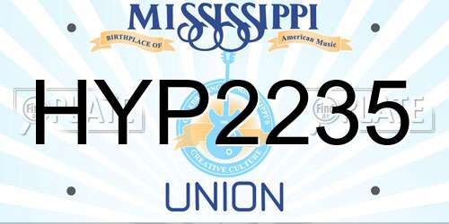 HYP2235 Mississippi License Plate