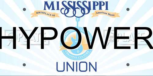 HYPOWER Mississippi License Plate