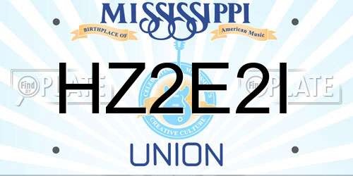 HZ2E2I Mississippi License Plate