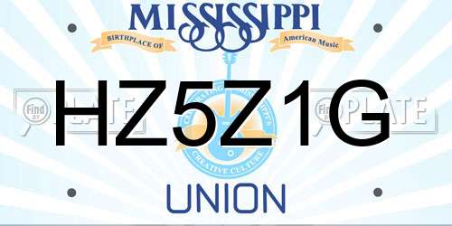 HZ5Z1G Mississippi License Plate