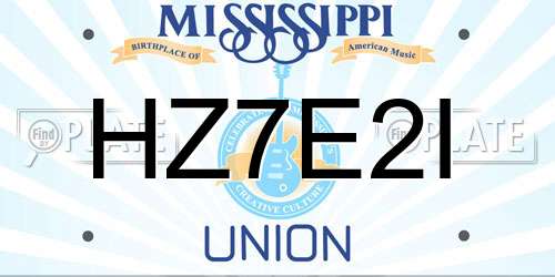 HZ7E2I Mississippi License Plate