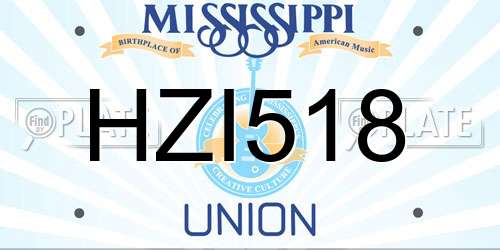 HZI518 Mississippi License Plate
