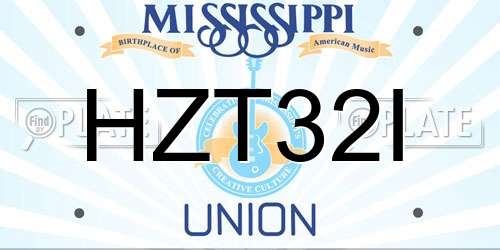 HZT32I Mississippi License Plate