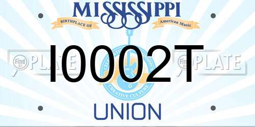 I0002T Mississippi License Plate