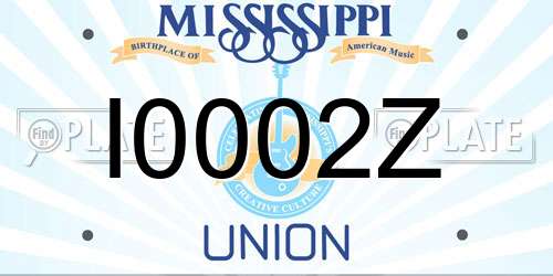 I0002Z Mississippi License Plate