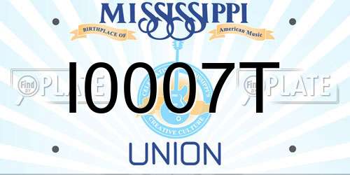 I0007T Mississippi License Plate