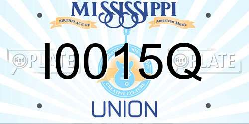 I0015Q Mississippi License Plate