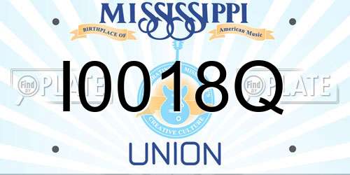 I0018Q Mississippi License Plate