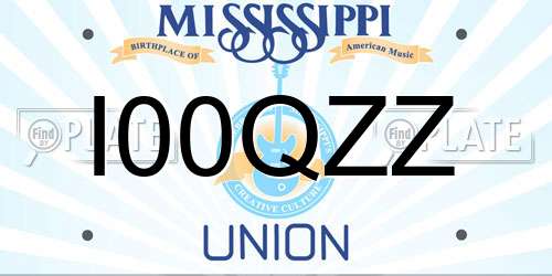 I00QZZ Mississippi License Plate