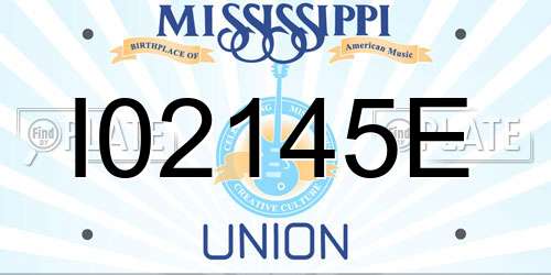 I02145E Mississippi License Plate