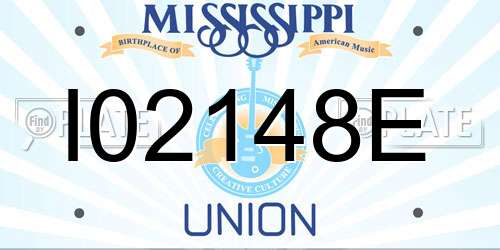 I02148E Mississippi License Plate