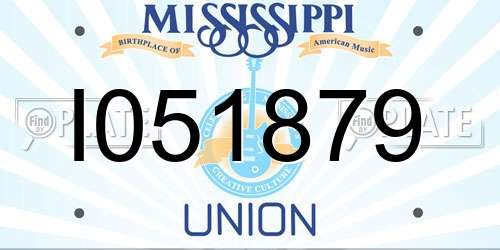 I051879 Mississippi License Plate