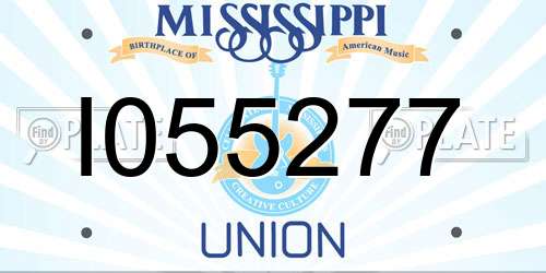 I055277 Mississippi License Plate